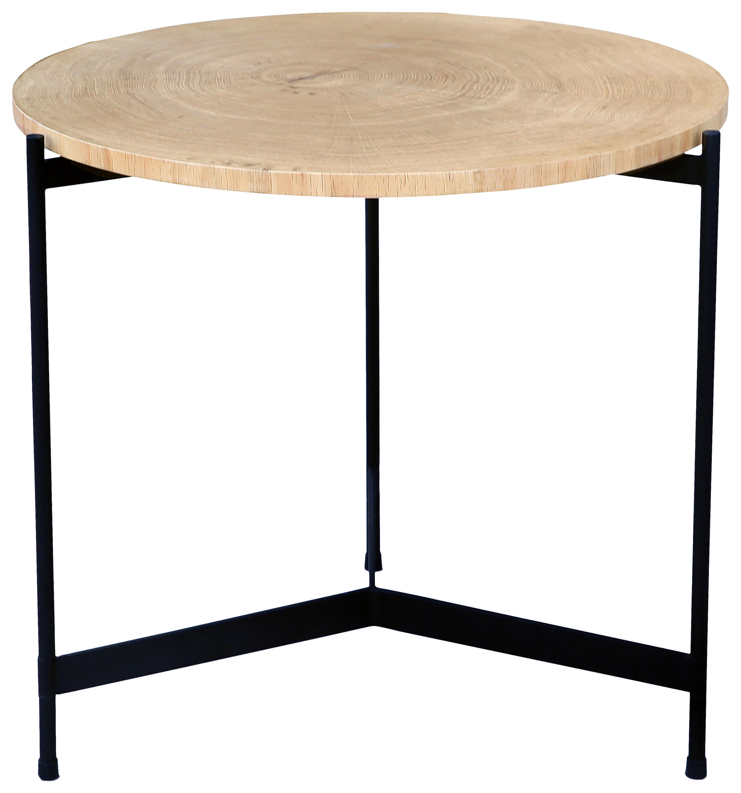 COUCHTISCH in Holz, Metall, Holzwerkstoff  - Eichefarben/Schwarz, MODERN, Holz/Holzwerkstoff (50/50/46,5cm) - Waldwelt