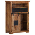 HIGHBOARD  in 90/130/45 cm  - Schwarz/Naturfarben, LIFESTYLE, Holz/Metall (90/130/45cm) - Landscape