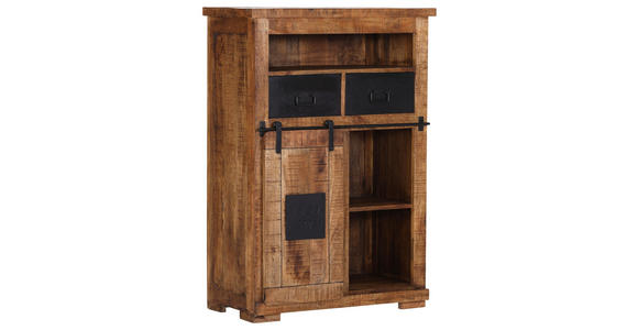 HIGHBOARD in 90/130/45 cm - Schwarz/Naturfarben, LIFESTYLE, Holz/Metall (90/130/45cm) - Landscape