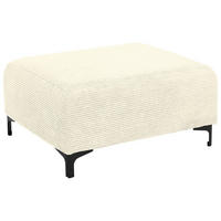 HOCKER Textil Creme  - Creme/Schwarz, Konventionell, Textil/Metall (99/46/77cm) - Carryhome
