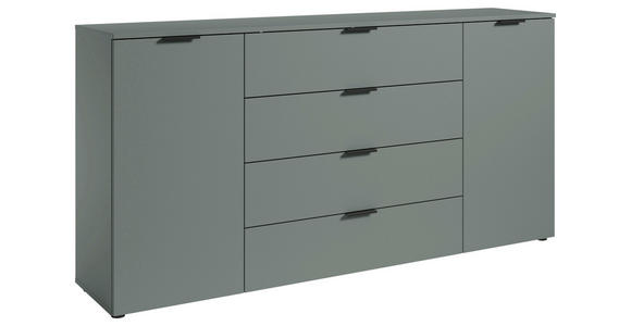 SIDEBOARD in 180/90/40 cm - Salbeigrün/Schwarz, Basics, Holzwerkstoff/Kunststoff (180/90/40cm) - Carryhome