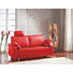 SCHLAFSOFA in Leder Rot - Rot/Alufarben, KONVENTIONELL, Leder/Metall (176/88/91cm) - Sedda SCHLAFSOFA in Leder Rot - Rot/Alufarben, KONVENTIONELL, Leder/Metall (176/88/91cm) - Sedda