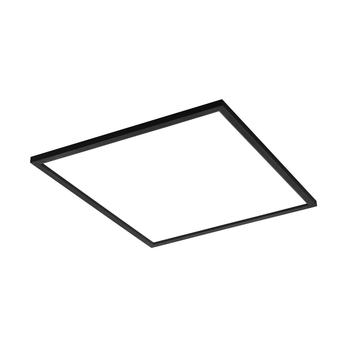 LED-DECKENLEUCHTE Salobrena-Z  Smart 59,5/59,5/5 cm   - Schwarz/Weiß, Design, Kunststoff/Metall (59,5/59,5/5cm) - Eglo