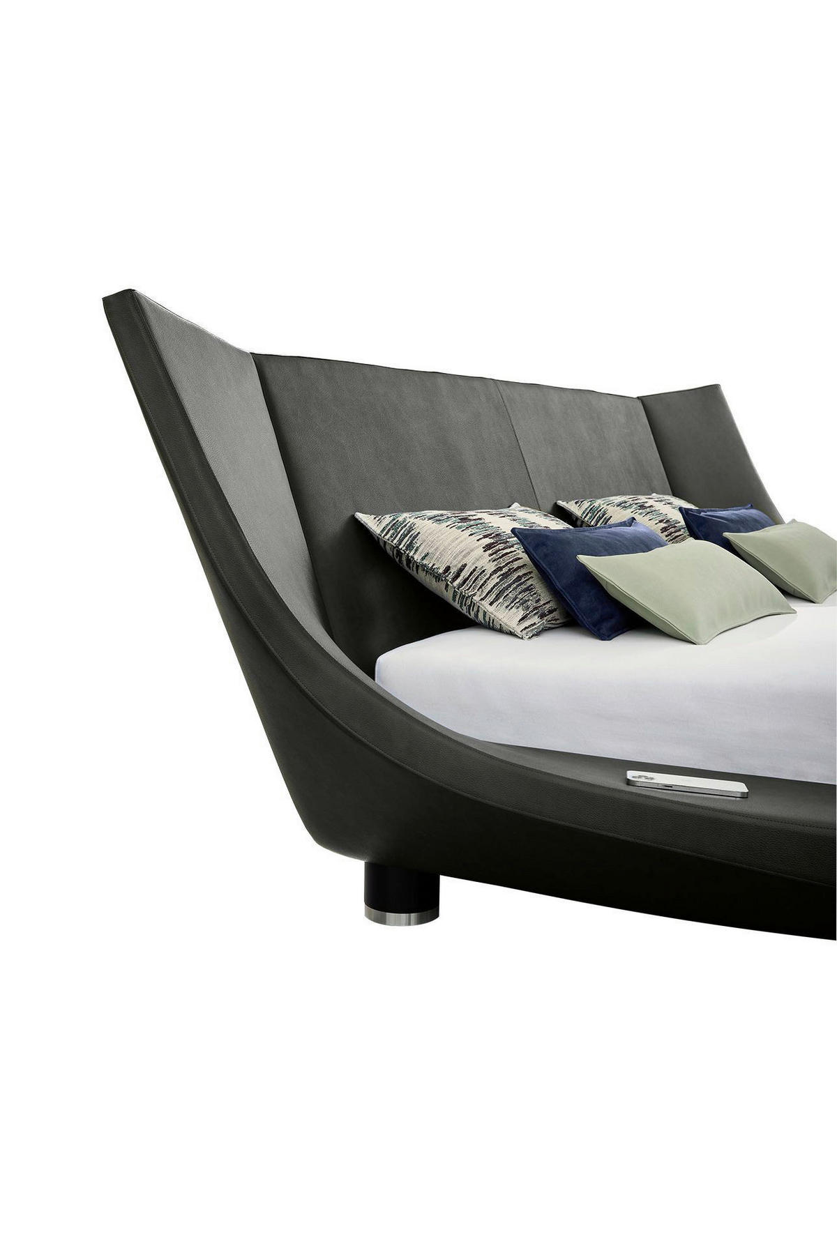 POLSTERBETT 160/200 cm  Anthrazit  - Chromfarben/Weiss, Basics, Holz/Textil (160/200cm) - RUF Betten