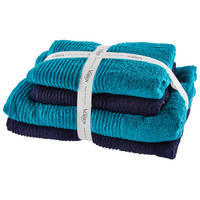 FROTTIERSET Batoni Set Blau 4-teilig  - Blau, Basics, Textil - Vossen