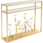 KONSOLENTISCH in Metall, Glas 100/25/85 cm    - Goldfarben, Design, Glas/Metall (100/25/85cm) - Ambia Home