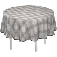 TISCHDECKE KARO 140 cm  - Braun, ROMANTIK / LANDHAUS, Textil (140cm) - Peyer Syntex