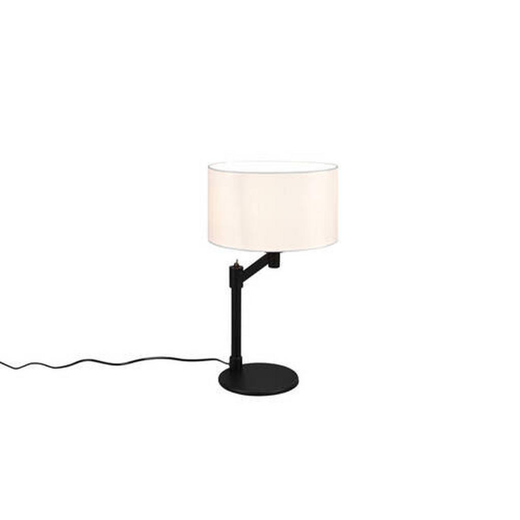 Thumbnail - Xxxl Tischleuchte Cassio, Schwarz, Weiß, Metall, Textil, 48.3 cm, Lampen & Leuchten, Innenbeleuchtung, Tischlampen, Tisc...