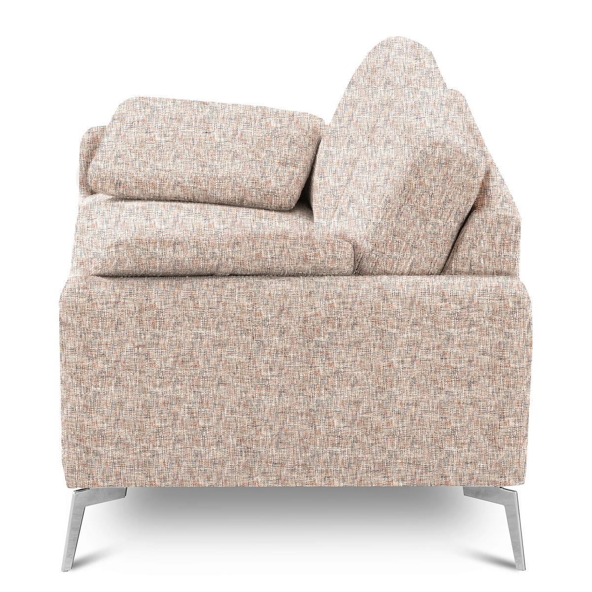 2-SITZER-SOFA Webstoff Blau, Gelb, Rot, Weiss  - Chromfarben/Blau, Design, Textil/Metall (157/85/92cm) - Livetastic