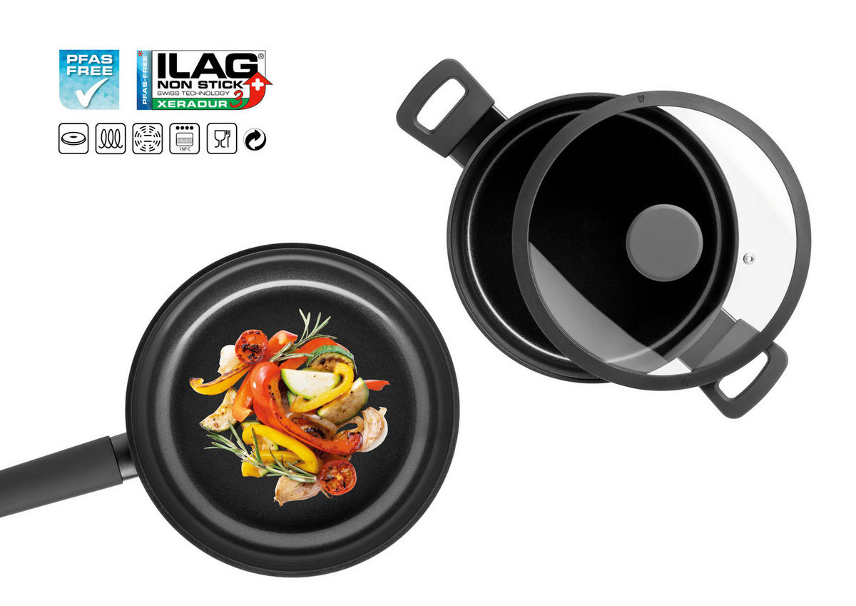 PFANNENSET STELLARA Aluminium 4-teilig  - Bronzefarben, Basics, Metall - Mäser