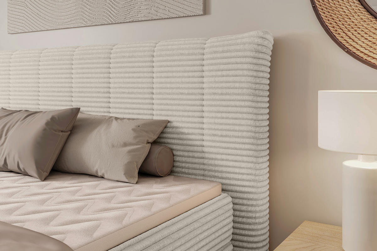 POSTEL BOXSPRING, 180/200 cm, béžová - černá/béžová, Moderní, textil/plast (180/200cm) - Esposa