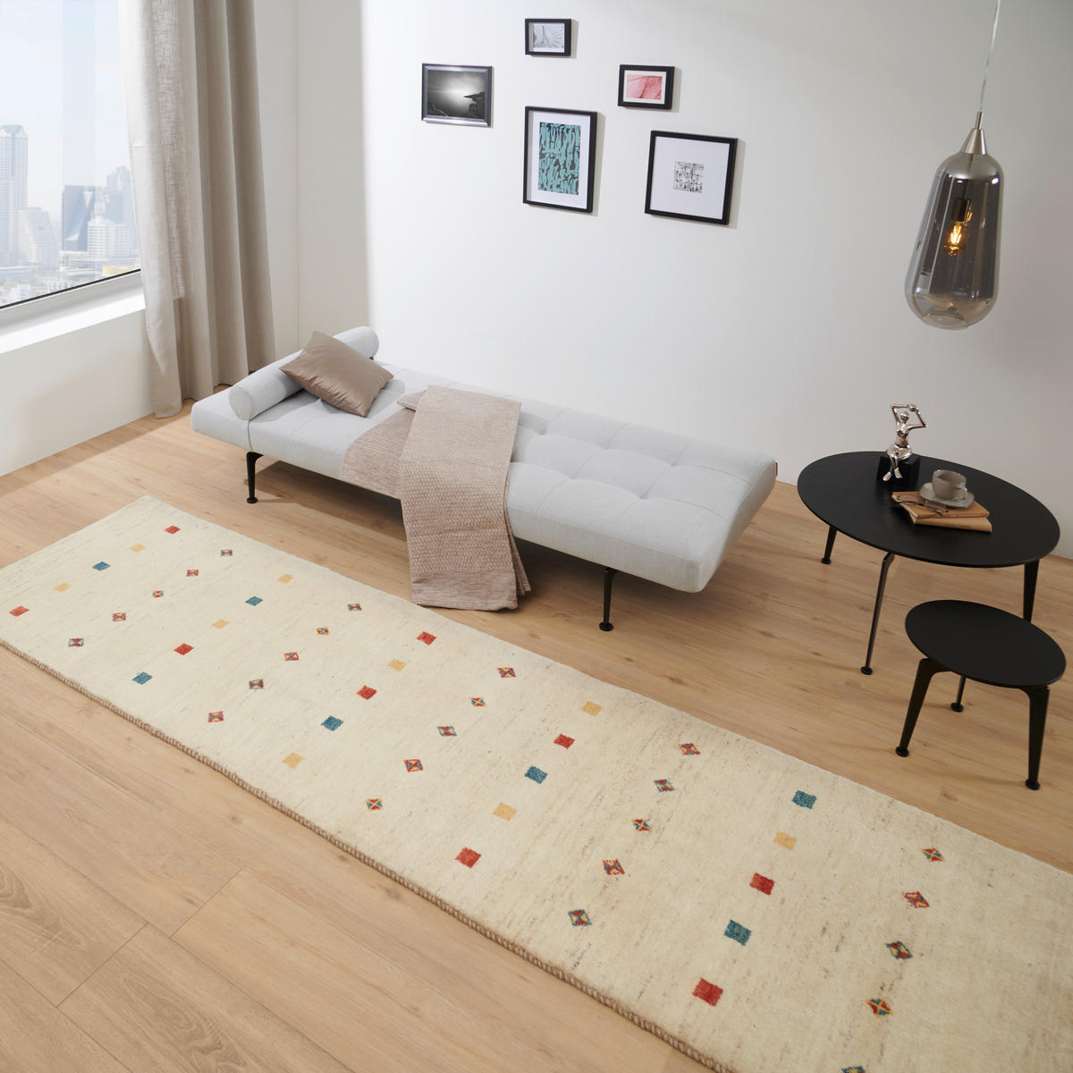 ORIENTÁLNÍ KOBEREC, 80/250 cm krémová - krémová, Lifestyle, textil (80/250cm) - Cazaris