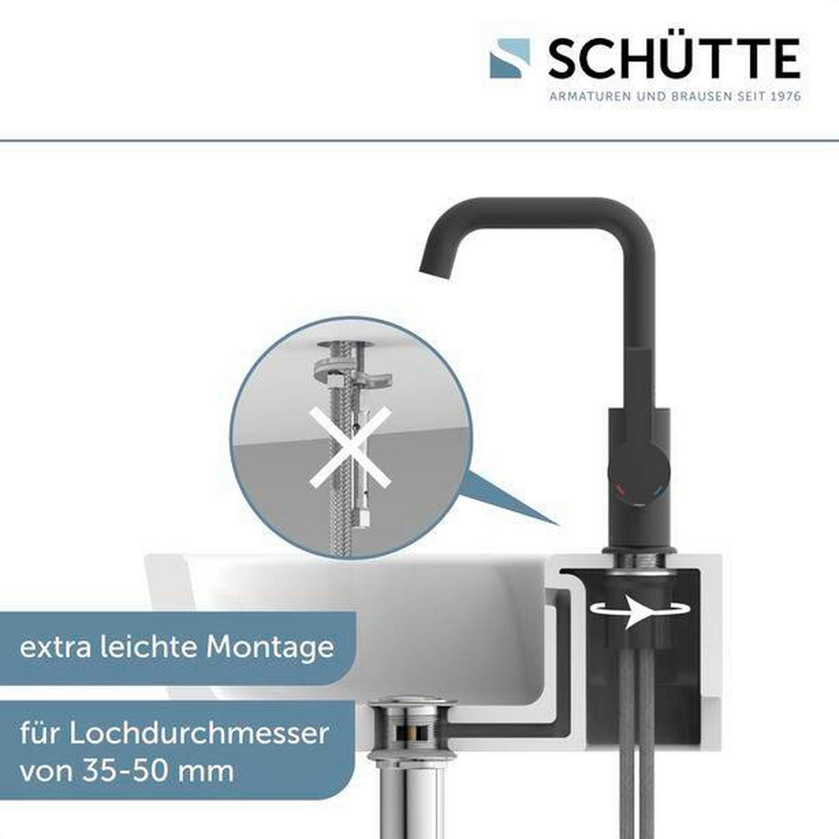 FÜRDŐSZOBAI CSAPTELEP 5/24,5/17,5 cm  - fekete, Basics, fém (5/24,5/17,5cm) - Schütte