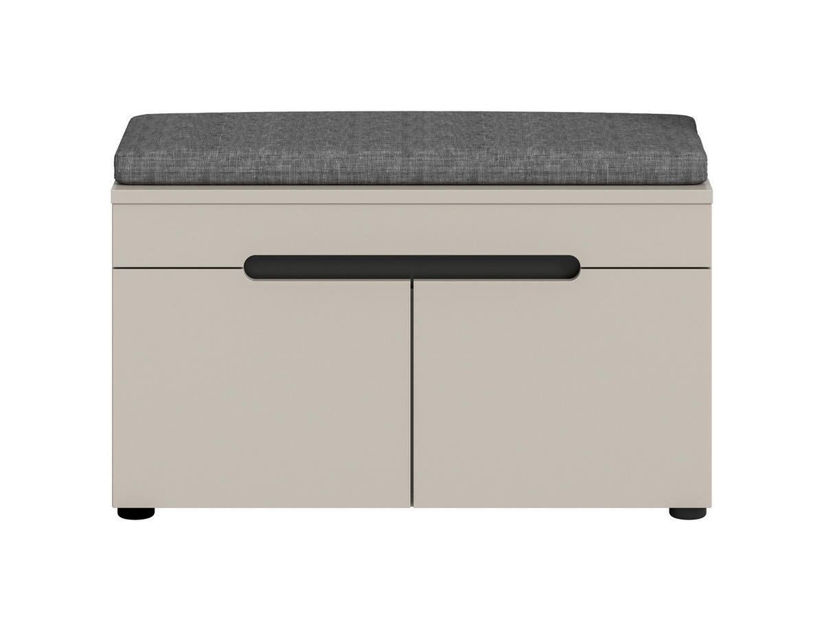 GARDEROBENBANK  in 80/45/37 cm  - Kaschmir/Schwarz, Design, Holzwerkstoff/Kunststoff (80/45/37cm) - MID.YOU