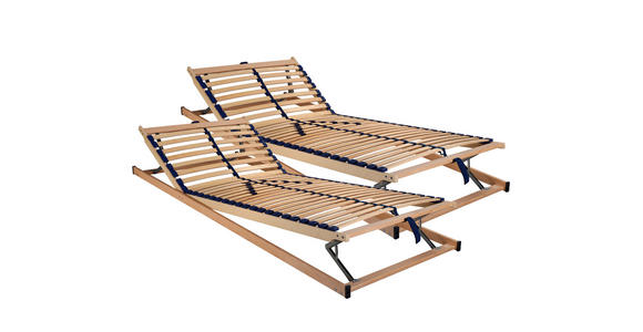 LATTENROSTSET 160/200 cm Kopfteil, Fußteil, Mittelzone verstellbar, Birke  - Birkefarben, Basics, Holz/Kunststoff (160/200cm) - Sleeptex