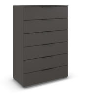 KOMMODE 80/119/42 cm  in Graphitfarben  - Graphitfarben/Alufarben, Trend, Holzwerkstoff/Metall (80/119/42cm) - Novel