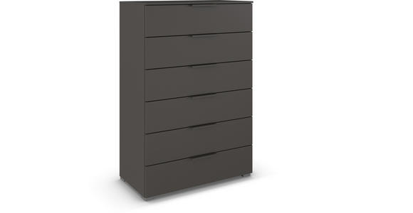 KOMMODE 80/119/42 cm in Graphitfarben - Graphitfarben/Alufarben, Trend, Holzwerkstoff/Metall (80/119/42cm) - Novel