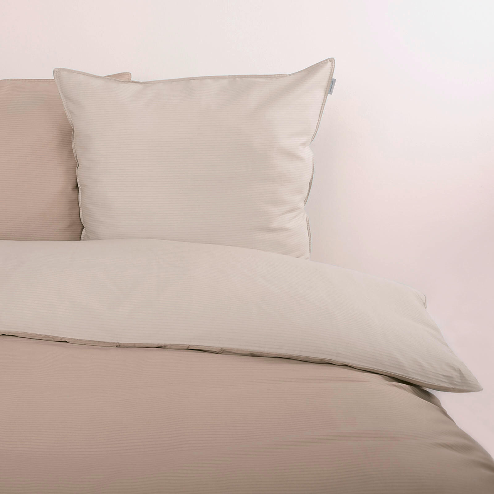 WENDEBETTWÄSCHE 135/200 cm Satin  - Sandfarben, Basics, Textil (135/200cm) - Tom Tailor