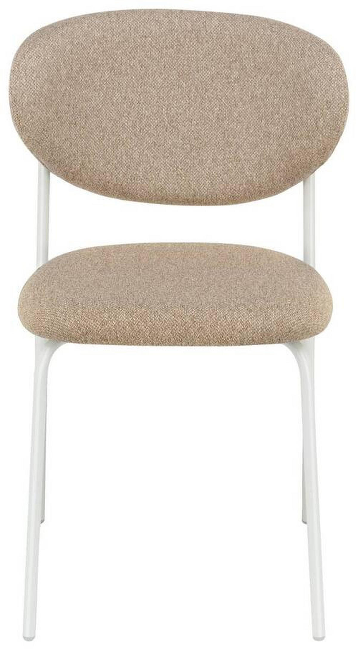 STUHL  in Edelstahl Struktur Metall, Textil  - Graubraun/Weiß, Design, Textil/Metall (50/80,5/54cm) - Lomoco