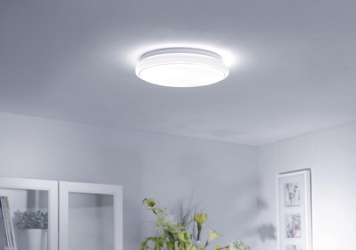 LED-DECKENLEUCHTE Lolasmart-Jupi  Smart 59/59/10,8 cm   - Weiß, Design, Kunststoff (59/59/10,8cm)