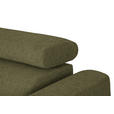 ECKSOFA in Webstoff Olivgrün  205/280 cm  - Schwarz/Olivgrün, Design, Textil/Metall (205/280cm) - Xora