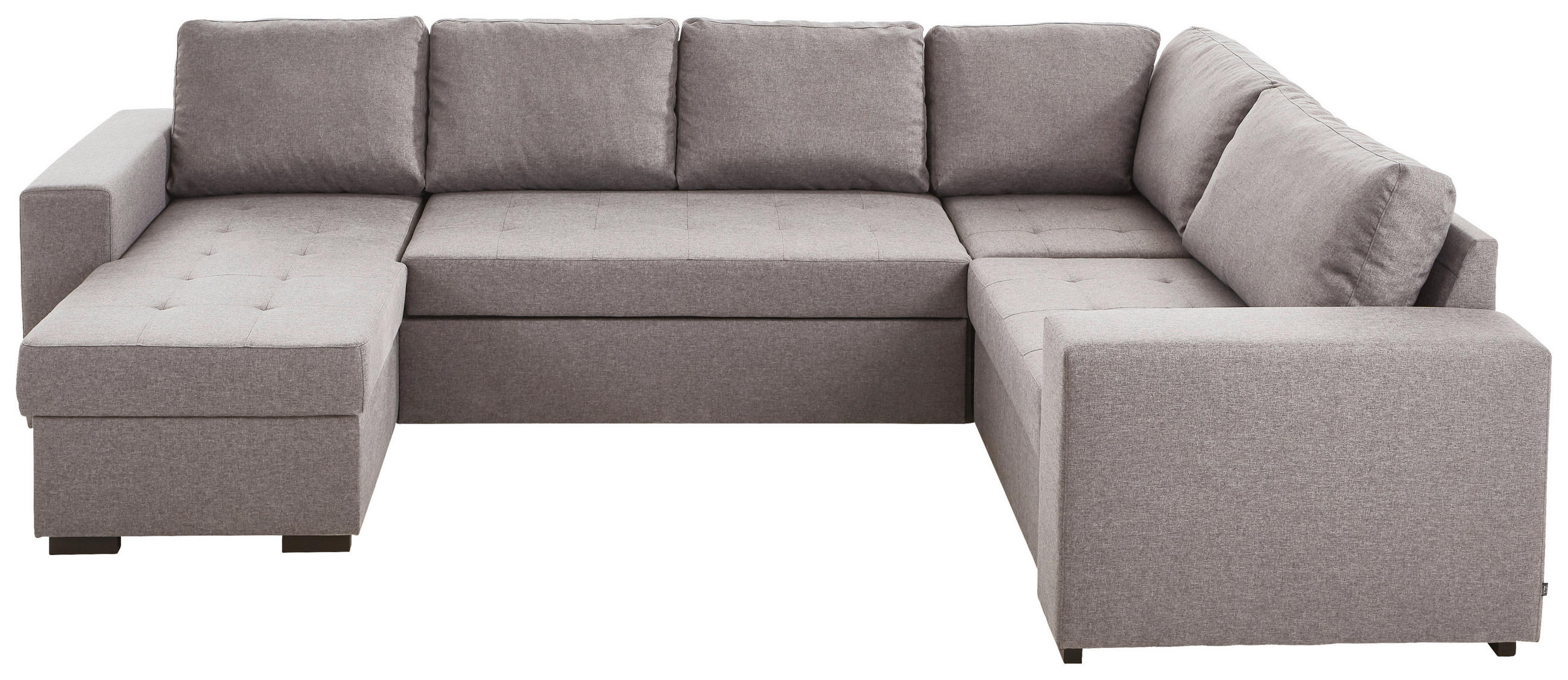 SOFFA i vävt tyg beige  - beige/svart, Klassisk, textil/plast (157/313/207cm) - MID.YOU