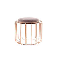 BEISTELLTISCH HOCKER 2 in 1 50/50/45 cm Violett, Kupferfarben  - Violett/Kupferfarben, Basics, Glas/Holzwerkstoff (50/50/45cm) - Kayoom