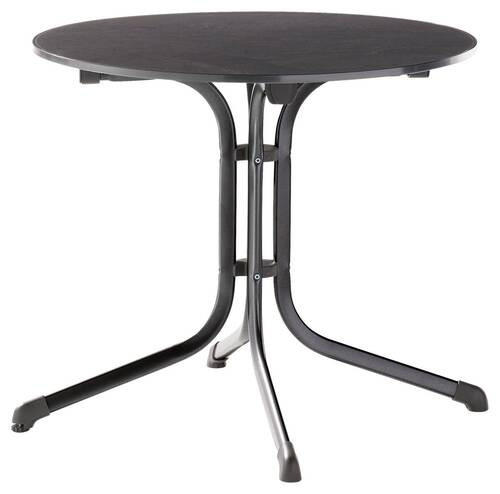 GARTENKLAPPTISCH 85/85/72 cm Metall rund  - Schieferfarben/Dunkelgrau, Basics, Kunststoff/Metall (85/85/72cm) - Sieger