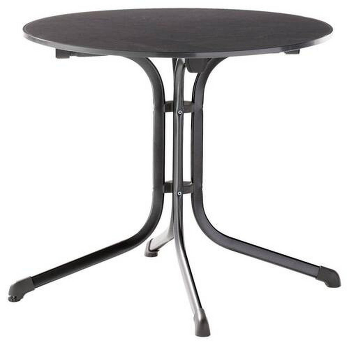GARTENKLAPPTISCH 85/85/72 cm Metall rund  - Schieferfarben/Dunkelgrau, Basics, Kunststoff/Metall (85/85/72cm) - Sieger