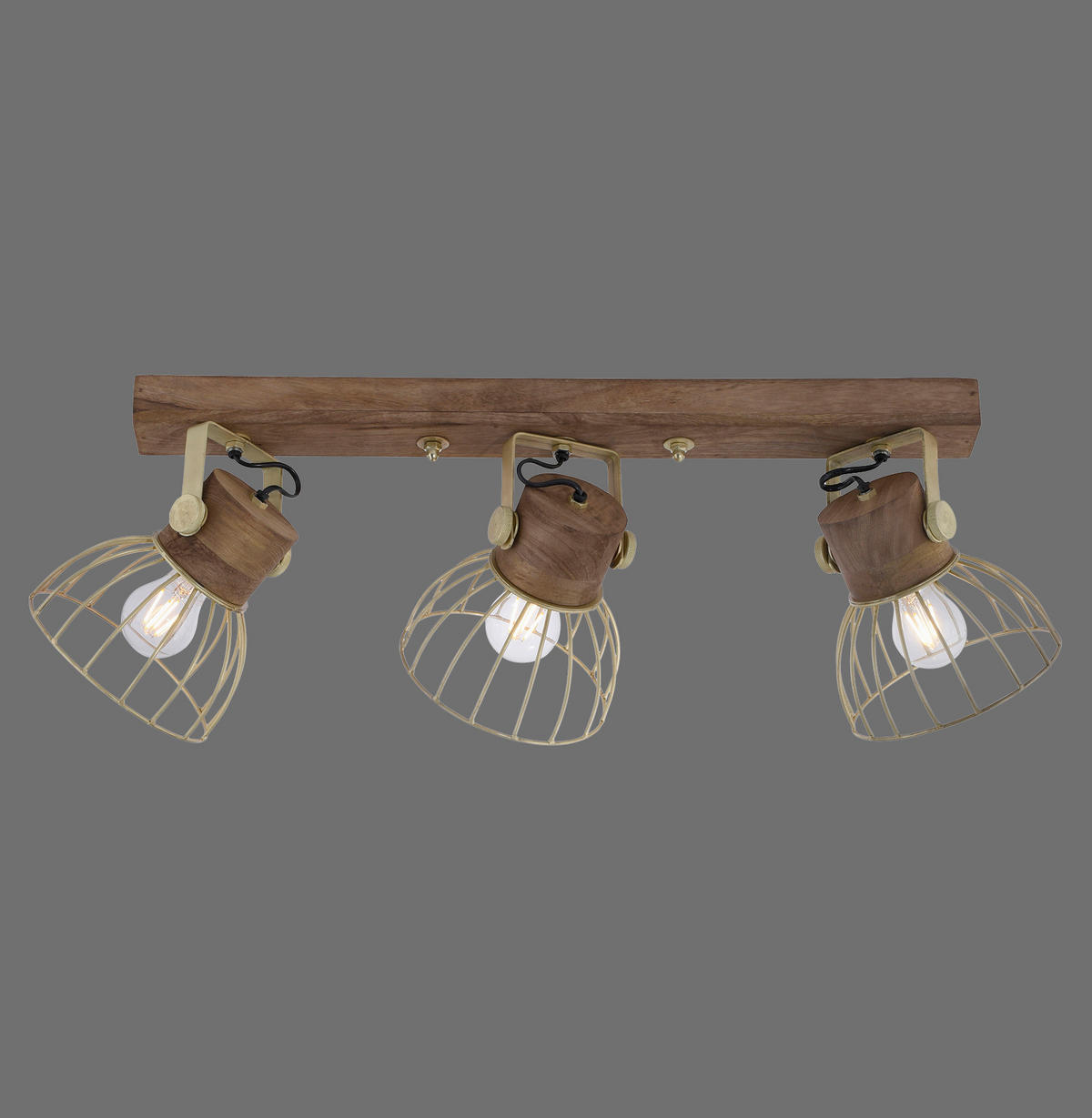 DECKENLEUCHTE Alami 76/31/45 cm   - Messingfarben, LIFESTYLE, Holz/Metall (76/31/45cm)