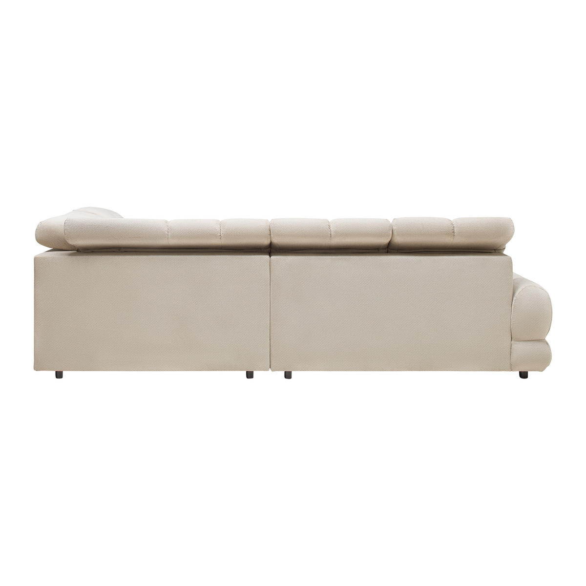 HÖRNSOFFA i vävt tyg beige  - beige/svart, Modern, trämaterial/trä (302/86-105/217cm) - Livetastic