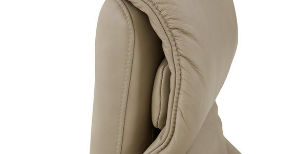 RELAXSESSEL in Leder Beige - Edelstahlfarben/Beige, Design, Leder/Metall (75/117/88cm) - Dieter Knoll
