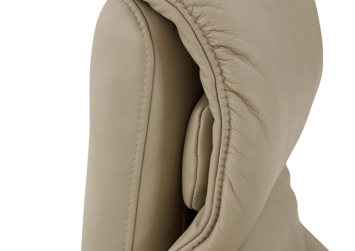 RELAXSESSEL in Leder Beige  - Beige/Schwarz, Design, Leder/Metall (75/106/88cm) - Dieter Knoll