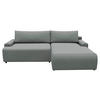 ECKSCHLAFSOFA in Struktur Grau  - Schwarz/Grau, Modern, Kunststoff/Textil (253/167cm) - Trendmanufaktur