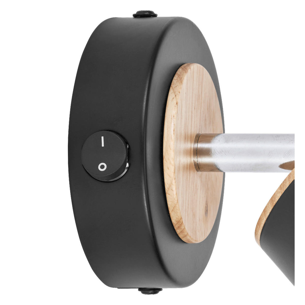 LED-STRAHLER 9/12,2/9 cm   - Schwarz, Design, Holz/Kunststoff (9/12,2/9cm) - Osram