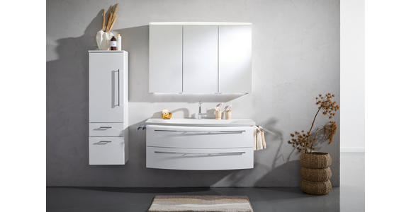 BADEZIMMER  in 120 cm  - Weiß, Design, Holzwerkstoff/Stein (120cm) - Dieter Knoll