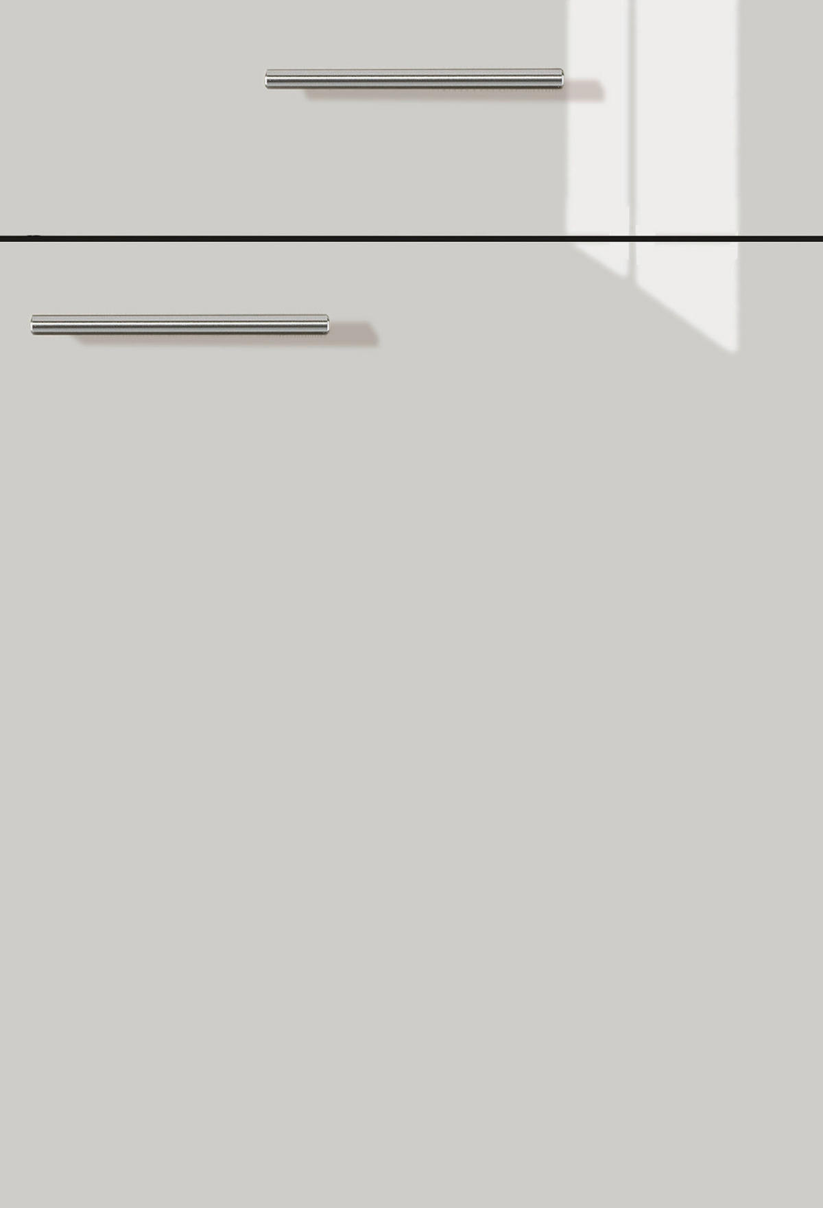 KÜCHENBLOCK 330 cm   in Eichefarben, Grau Hochglanz  - Eichefarben/Grau Hochglanz, Design, Holzwerkstoff/Metall (330cm) - Xora