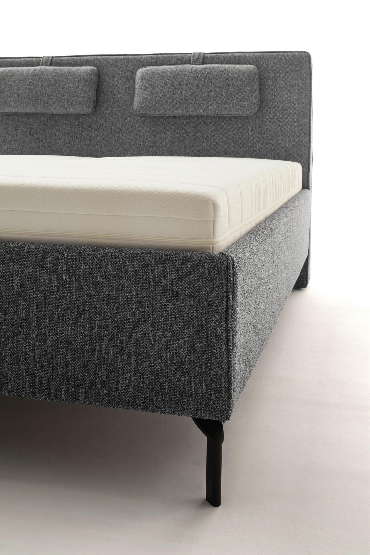 POLSTERBETT Lattenrost, Bettkasten Grau 180/200 cm  - Birkefarben/Buchefarben, Design, Holz/Textil (180/200cm) - Schöner Wohnen