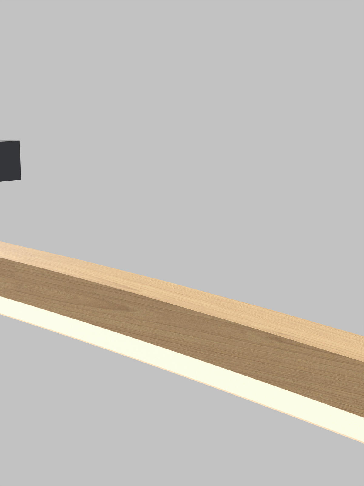 Lustră 90/6/150 cm  - fag colonial/negru, Natur, lemn/metal (90/6/150cm)