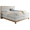 BOXSPRINGBETT 160/200 cm  in Weiß, Eichefarben  - Eichefarben/Weiß, KONVENTIONELL, Holz/Textil (160/200cm) - Hasena