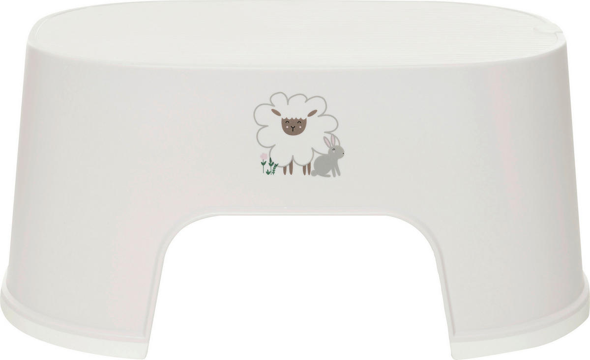 TRITTHOCKER Tiny Sheep  - Weiß, Basics, Kunststoff (20/30/15,5cm) - Bebe Jou