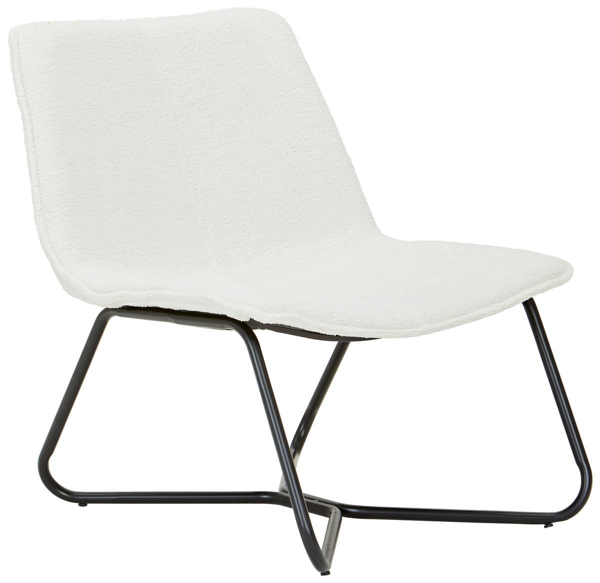 SESSEL in Mikrofaser Creme, Schwarz  - Creme/Schwarz, Design, Holz/Textil (65/71/73cm) - MID.YOU