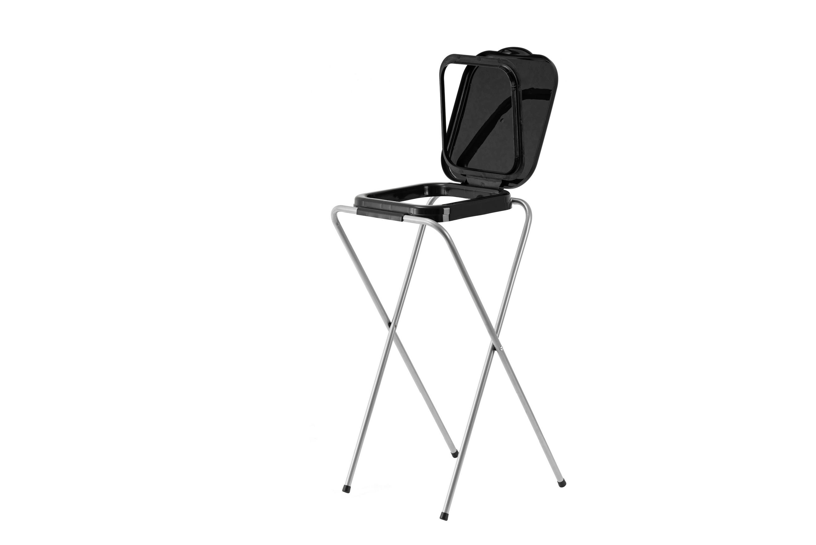 MÜLLSACKSTÄNDER   - Schwarz, Basics, Metall (38/36/75cm) - Echtwerk