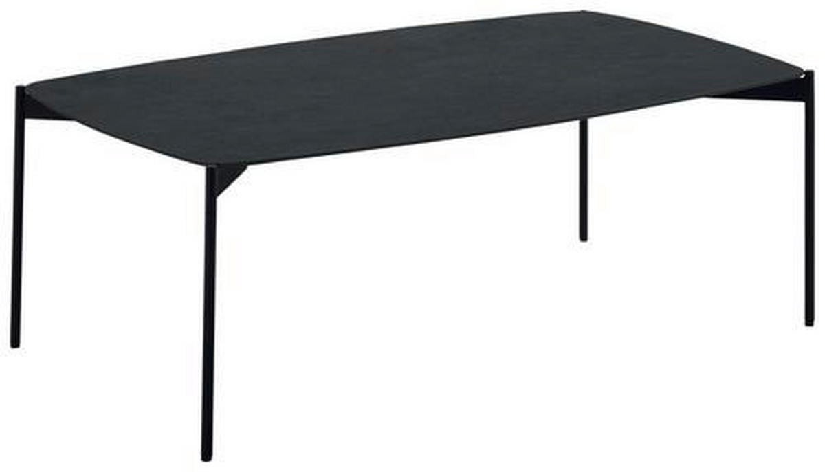 COUCHTISCH in Metall, Keramik 116/70/42 cm  - Schwarz/Grau, Design, Keramik/Metall (116/70/42cm) - Venjakob