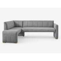 KLUPA KUTNA  siva  drvo, tekstil, drvni materijal      - siva/boje hrasta, Moderno, drvni materijal/drvo (245/159cm) - Livetastic