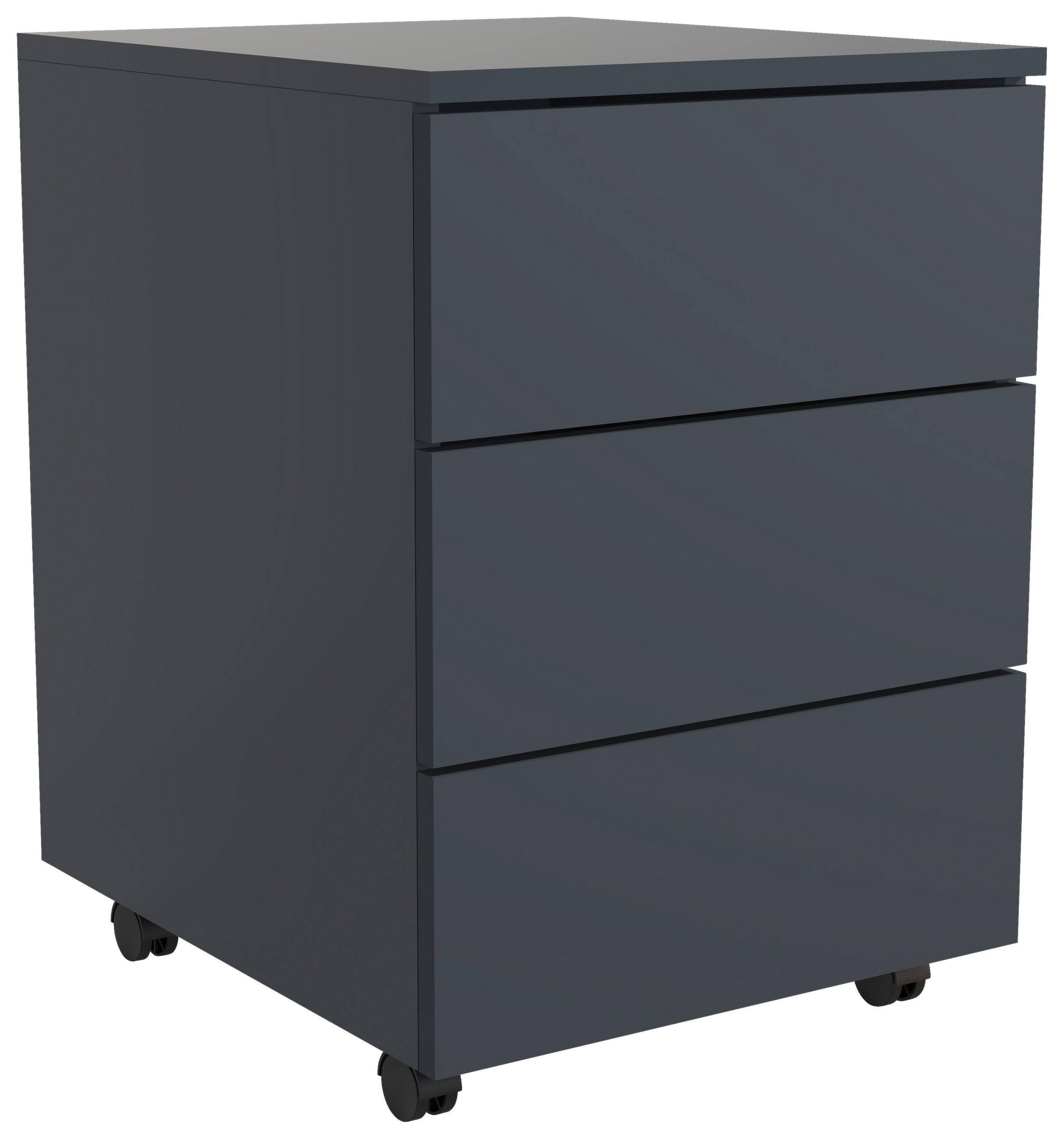 ROLLCONTAINER Anthrazit  - Anthrazit, MODERN, Holzwerkstoff/Kunststoff (39/55/45cm) - MID.YOU