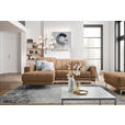 ECKSOFA  in Webstoff Braun  187/260 cm  - Chromfarben/Braun, Design, Textil/Metall (187/260cm) - Xora