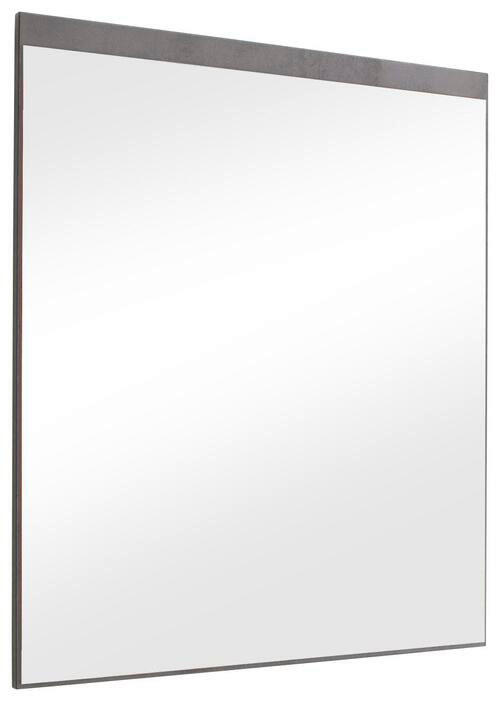 NÁSTĚNNÉ ZRCADLO, 75/87/2 cm,  - antracitová, Design, kompozitní dřevo/sklo (75/87/2cm) - Voleo