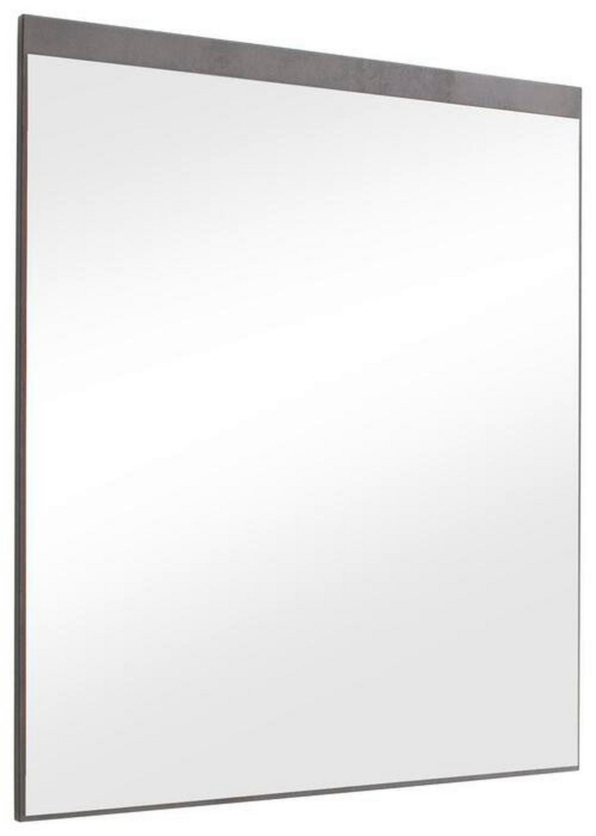 NÁSTĚNNÉ ZRCADLO, 75/87/2 cm,  - antracitová, Design, kompozitní dřevo/sklo (75/87/2cm) - Voleo