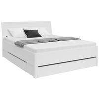 STAURAUMBETT 160/200 cm,  in Weiß,  - Graphitfarben/Weiß, KONVENTIONELL, Holzwerkstoff (160/200cm)